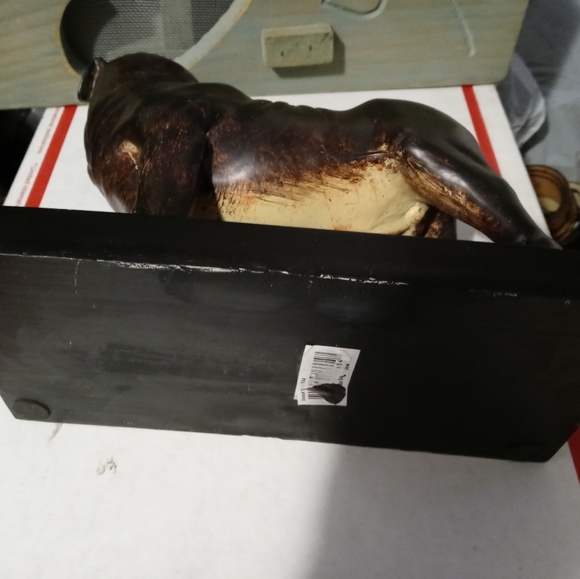 🐶🐕VINTAGE WOOD BULLDOG STATUE 🐕ANIMAL LOVER GIFT GIVING ITEM🐎 - Picture 14 of 16